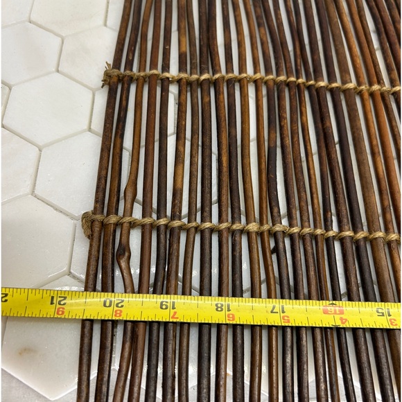 Wood Reed Twig Placemats Set of 4 Natural Tropical Tiki Bar Brown 20" x 14" - Picture 7 of 11